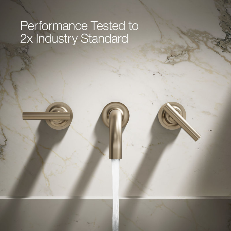 Purist® Wall Mounted Bathroom Faucet, Vibrant Brushed Bronze, Lever Handle