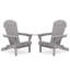 Ensemble de 2 chaises Adirondack pliantes en bois de cèdre massif pour le patio, le jardin et la cour-569050102