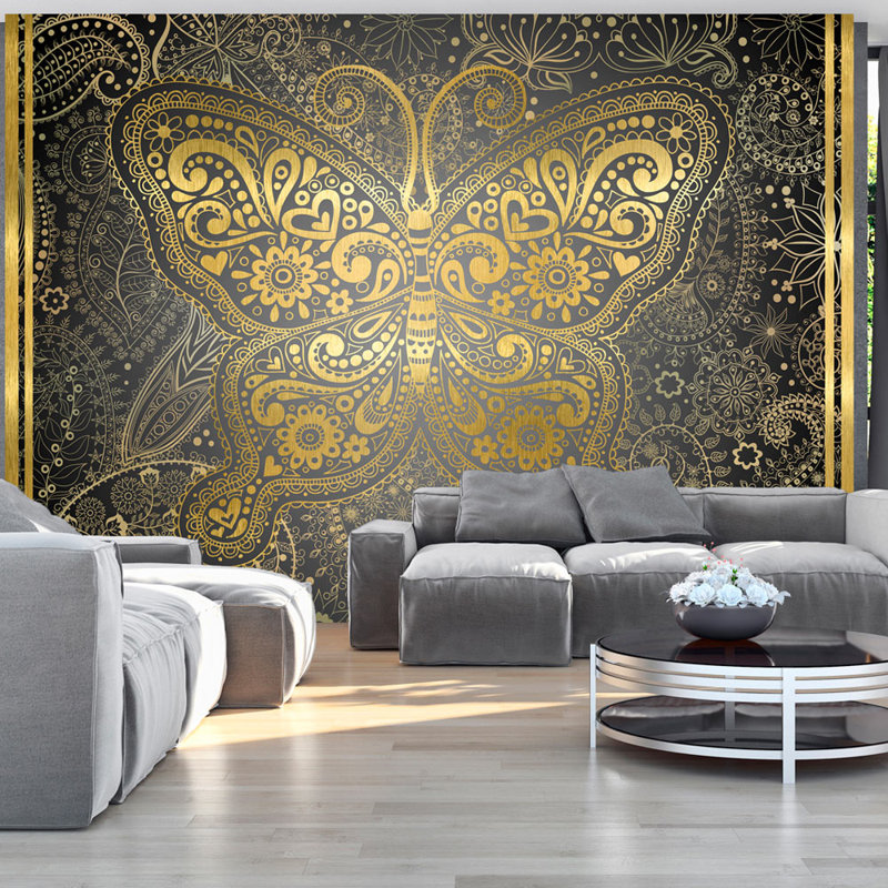 Gold Butterfly 2.80m x 400cm Wallpaper, 350 cm x 245 cm