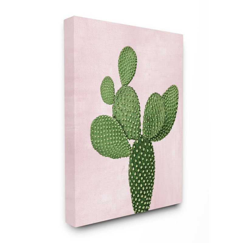 «Practly Cactus Dessert Plant Nature Succulent» par Ziwei Li - impression, H 20 po x l 16 po, Toile tendue