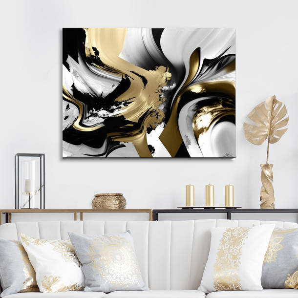 Mercer41 Gold Water Reflection On Canvas 3 Pieces by Parvez Taj Multi ...