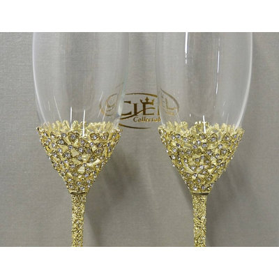 70oz. Handmade Crystal Flute Set