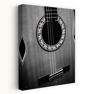 Guitar Dreams - Contemporary Acoustic Guitar White Closeup Strings Art