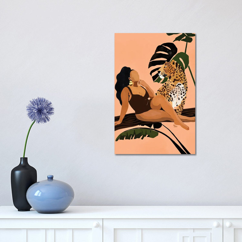 « Tika » par Brie Nicole-impression d’art graphique, H 18 po x l 12 po x 1,5 po, Toile tendue, Pas de tapis