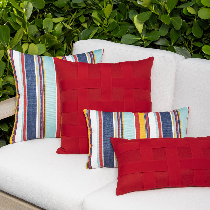 Perspective Sunbrella® Throw Square Indoor/Outdoor Pillow Cover & Insert by Elaine Smith, Sicily