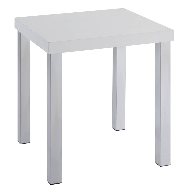 Table de bout haute brillance et chrome