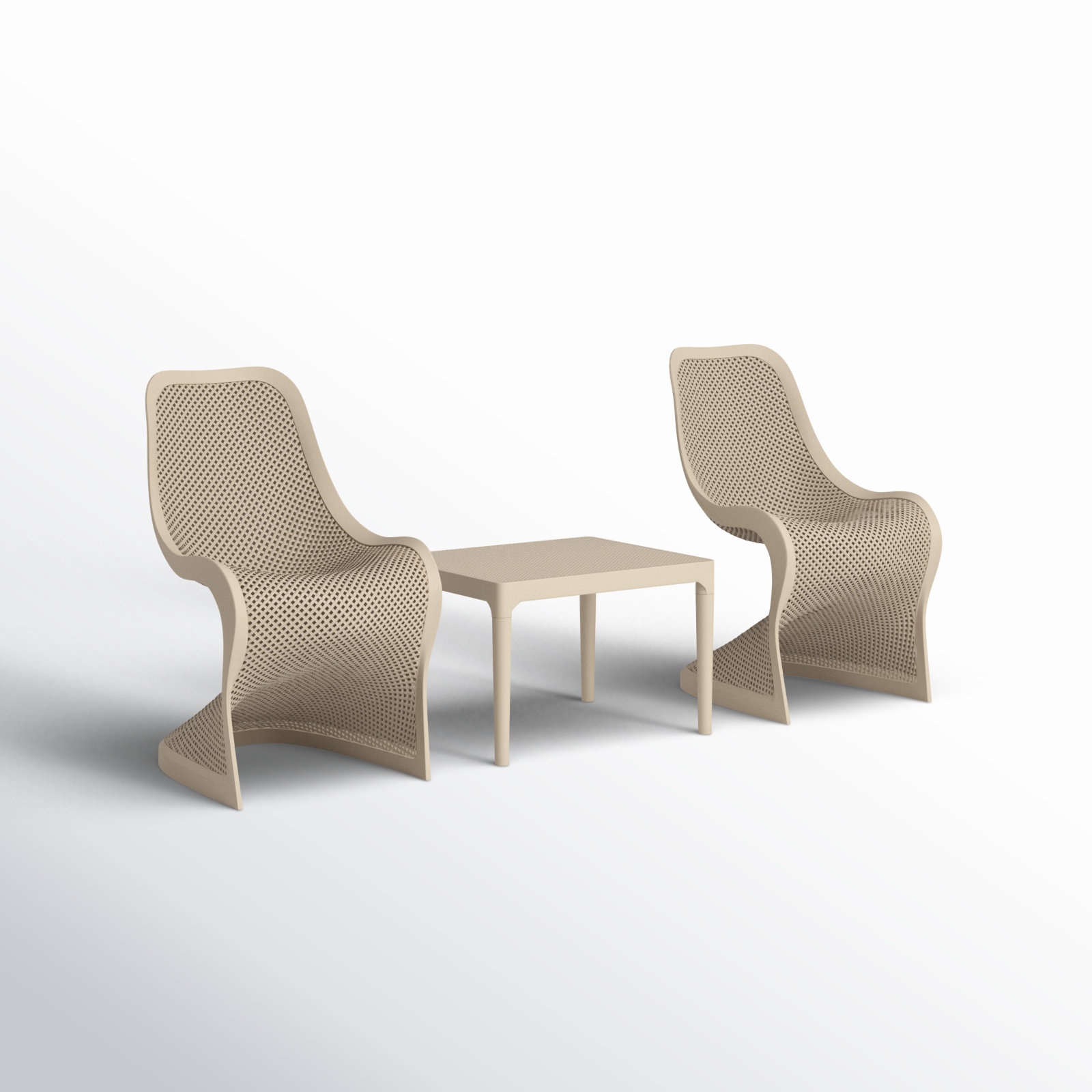 Nassau 2-Person Patio Seating Group, Beige