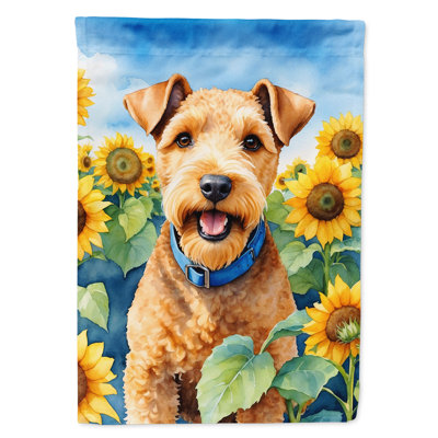 Alaskan Malamute in Sunflowers House Flag