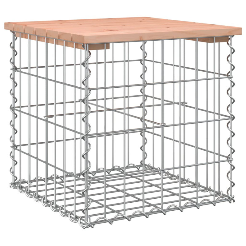 Aleida Steel Outdoor Bench, Wood Douglas, 42 cm H x 43 cm W x 44 cm D