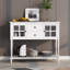 Console avec buffet et tablette inférieure, armoire de rangement en bois / verre Farmhouse-496884115