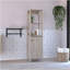 Armoire à linge St. Clair, deux tablettes intérieures, deux tablettes ouvertes, une porte