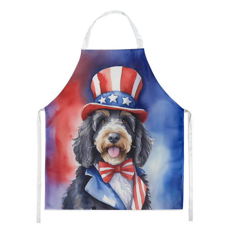 Patriotic American Apron, Bernedoodle