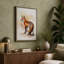Alert Fox In Profile Boho - Print-136777382-136777379