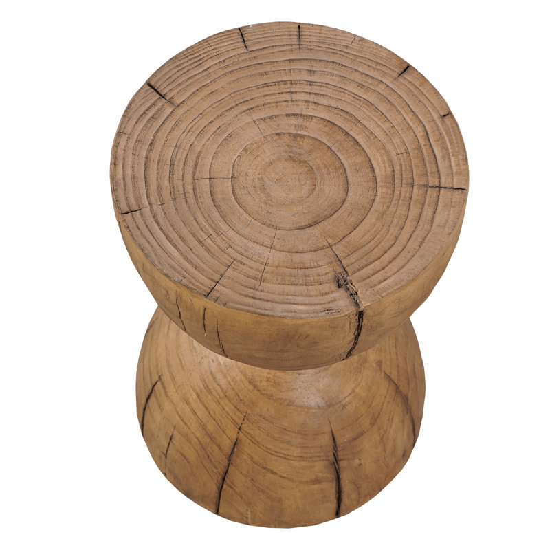 Table basse ronde 12,2 po brun clair
