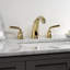 Widespread Bathroom Faucet with Drain Assembly