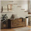 Coffre de rangement 39,4 po avec 2 charnières de sécurité, boîte en bois brun rustique HOMcom-1215978657