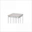 Chêne naturel peu encombrant Table basse chromée, table de salon moderne avec structure robuste