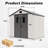 8ft×6ft Outdoor Durable Resin Storage Shed-132422457