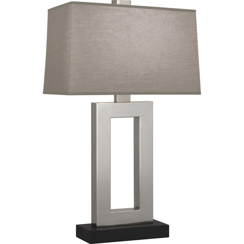 Doughnut Table Lamp, Antique Silver/Ebony