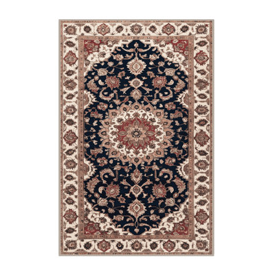 Machine Washable Persian Brown Area Ru