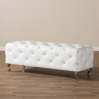Messaline Faux Leather Upholstered Bench