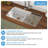 33"L x 19"W Quartz Kitchen Sink Undermount Workstation Double Bowl Kitchen Sink Granite Composite Kitchen Sink with Gold Basket Strainer and Roll-up Rack-123687618