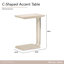 Lotus Bay C-Shaped Accent Table - Sand