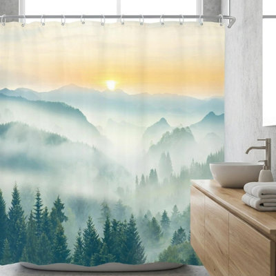 Tissu de rideau de douche Mountain