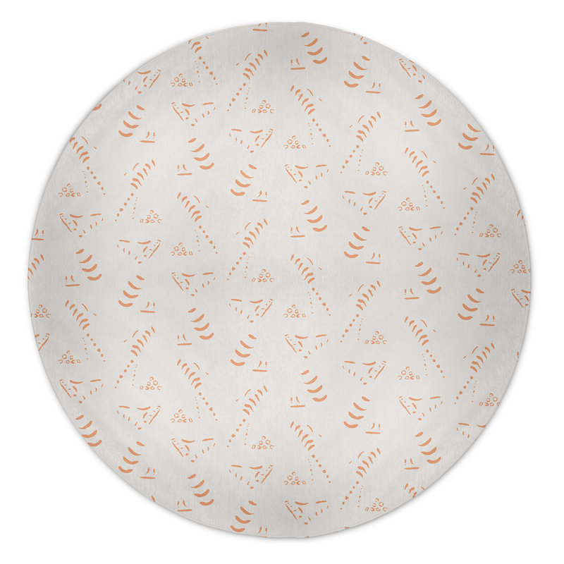Safari Chenille Geometric Indoor Rug, Round 5'