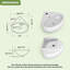 14 po x 15 po x 5,9 po Mini lavabo vasque de salle de bain mural en céramique avec trou de robinet central mural simple en blanc