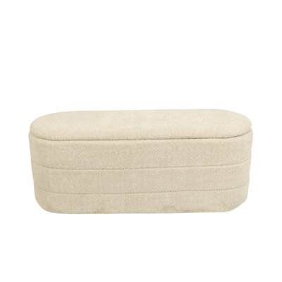 Cotton Upholstered Storage Bench