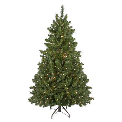 6' Pre-Lit Medium Canadian Pine Artificial Christmas Tree Clear Lights