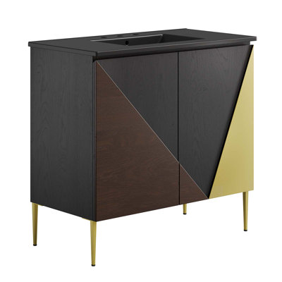 Modway Alchemist 36'' Free Standing Single Bathroom Vanity with Manufactured Wood Top