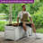 Edrosie Inc 120 Gallons Water Resistant Resin Lockable Deck Box with cushion-92535874