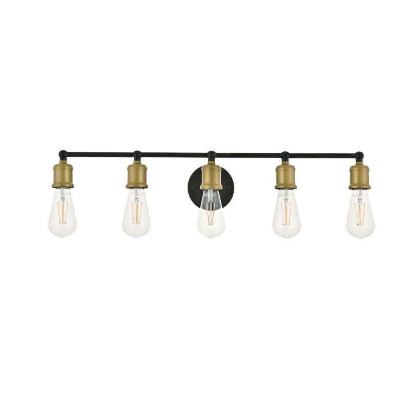 Sumas Dimmable Armed Sconce, 5.6" H x 22.1" W x 22.1" D, Black, 4 Lights