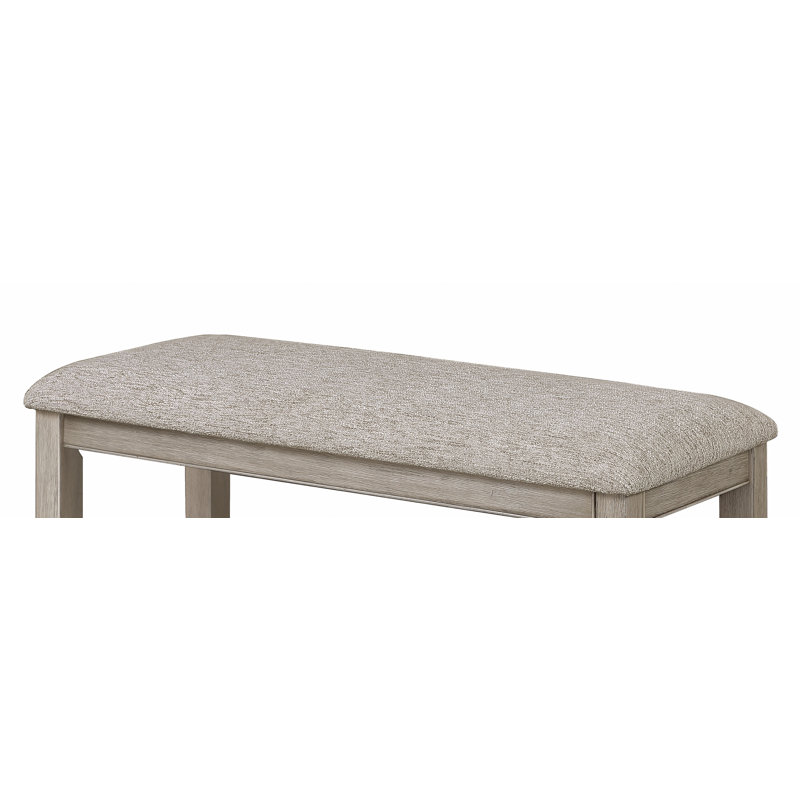 Meuble en bois de style campagnard avec repose-pieds à hauteur de comptoir 1 pièce brun clair / beige gris