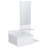 Inspired White Console Table With 3 Shelf And Full Drawer - , Compact Design Floating Extension In Inspired, & Practical