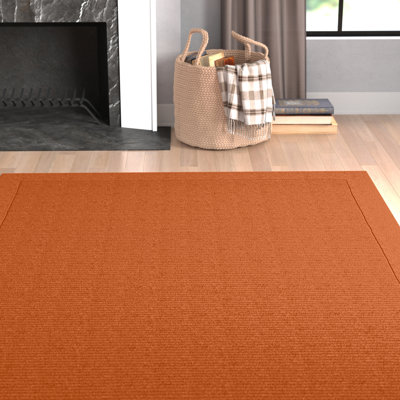 Ned Hand Tufted Wool Terracotta Rug