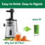 Extracteur de jus vertical à mastication compacte Omega Cold Press 365, en argent