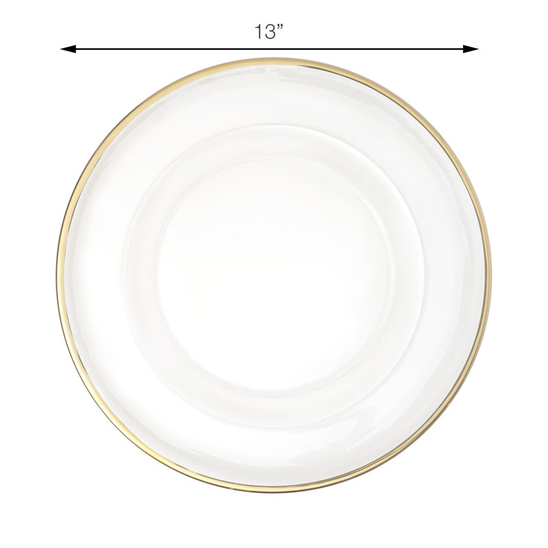 Mattingly Glass Solid Colour Charger, Gold