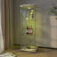 Accent Cabinet, Modern Glass Display Cabinet With Led Lights, Tempered Glass Bookshelf With 3-Shelf-349379394-352505390