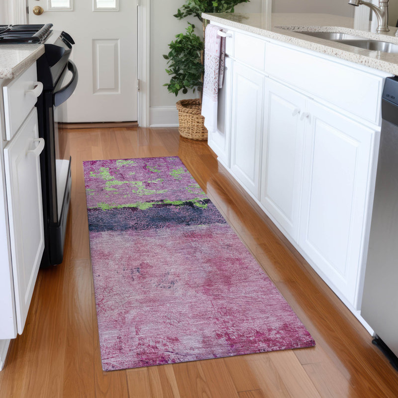 Premium Machine Washable Meidell AMF1716 Abstract Rug, Runner 2'3" x 7'6"