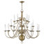 Lustre à niveaux 20 lumières de style bougie Benedetto-1432044583