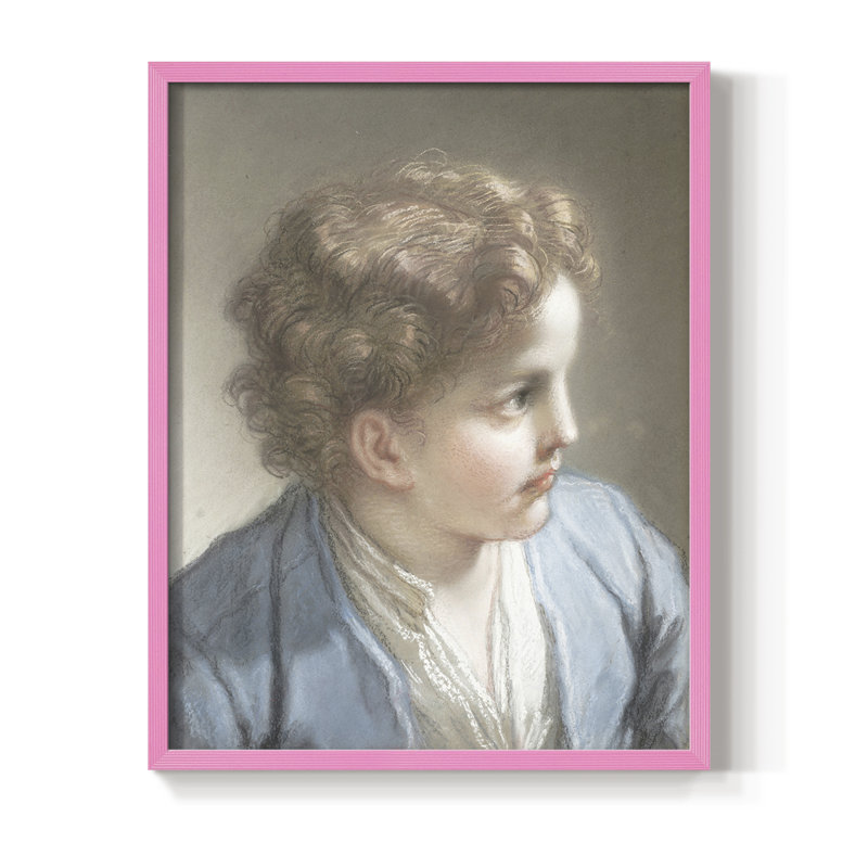 Vintage Portrait Print CXXIII Framed Print - Solid Wood, H 15 po x l 12 po, Rose