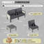 Outdoor Sectional Couch With Coffee Central Table Patio Conversation Sets