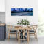 Buildings lit up at dusk Houston Texas USA 1 Piece Wrapped Canvas Panoramic Wall Art-1642950996