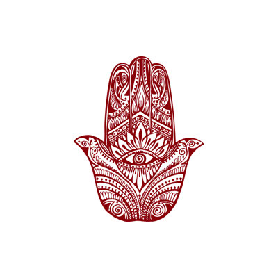 Décalcomanie murale yeux à main hamsa Eli