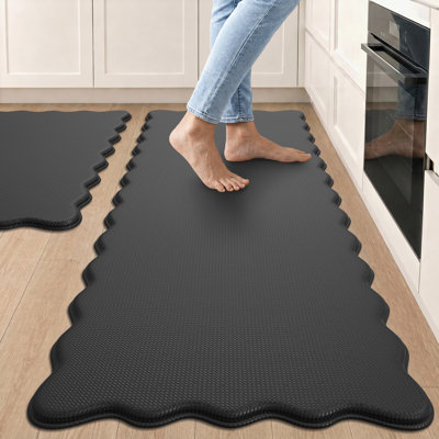 Scalloped Edge Anti Fatigue Kitchen Mats