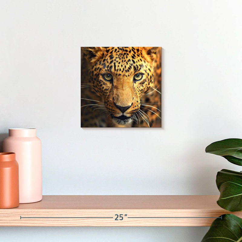 Brampt Leopard Portrait, 10" H x 10" W