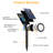 Matte Black Solar Powered Integrated LED Pathway Light Kit